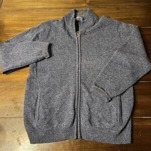 Pendleton Pure Virgin Wool Sweater Medium M Green Long Sleeve Full-Zip Washable